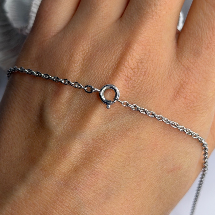 Elegant 925 Sterling Silver Onyx & White Sapphire Necklace