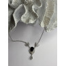 Elegant 925 Sterling Silver Onyx & White Sapphire Necklace