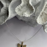925 Sterling Silver Onyx & Marcasite Butterfly Necklace