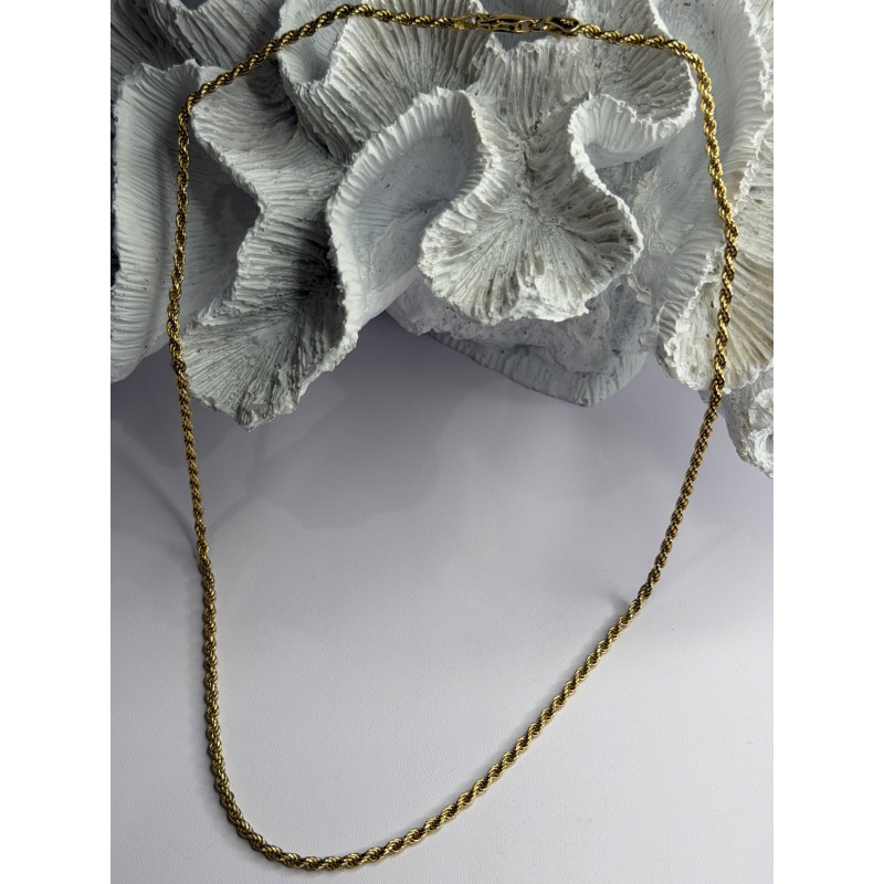 Italy 925 Sterling Silver Gold Plated Chain