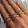 Italy 925 Sterling Silver Gold Plated Chain