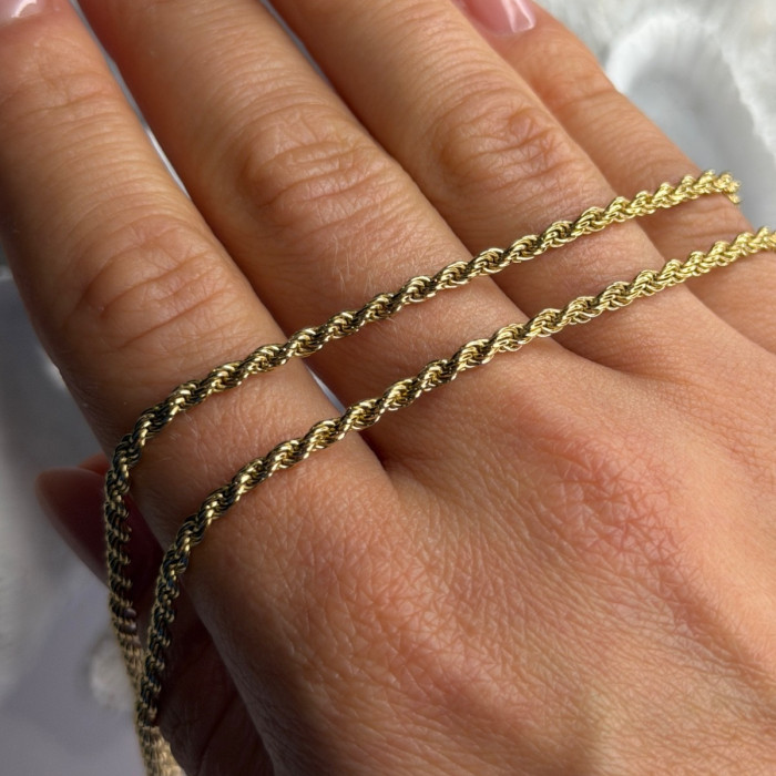 Italy 925 Sterling Silver Gold Plated Chain