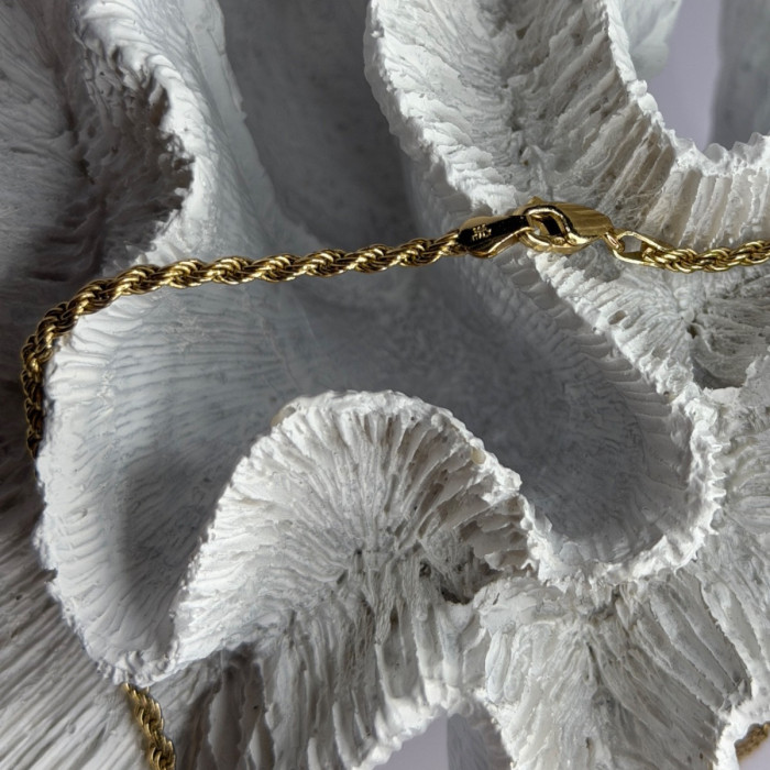 Italy 925 Sterling Silver Gold Plated Chain