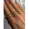 Italy 925 Sterling Silver Gold Plated Chain