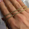 Italy 925 Sterling Silver Gold Plated Chain
