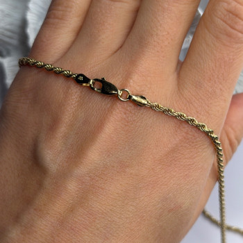 Italy 925 Sterling Silver Gold Plated Chain