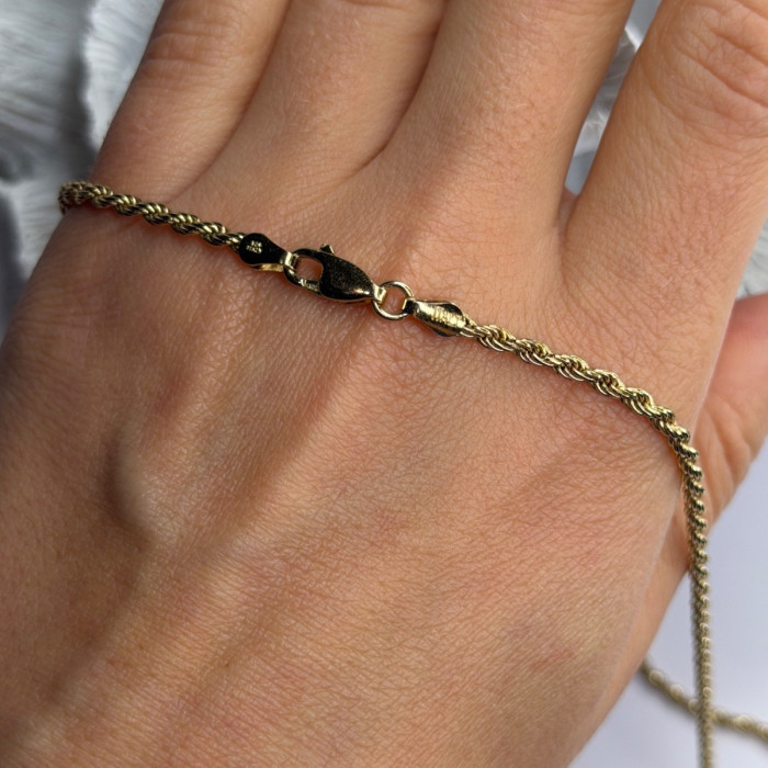 Italy 925 Sterling Silver Gold Plated Chain