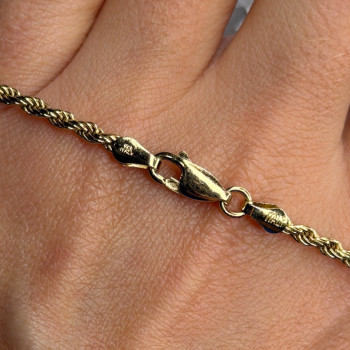 Italy 925 Sterling Silver Gold Plated Chain
