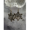 925 Sterling Silver Marcasite Snowflake Earrings