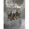 925 Sterling Silver Marcasite Snowflake Earrings