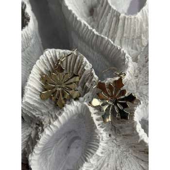 925 Sterling Silver Marcasite Snowflake Earrings