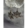 925 Sterling Silver Marcasite Snowflake Earrings