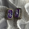 925 Sterling Silver Amethyst Clip-On Earrings