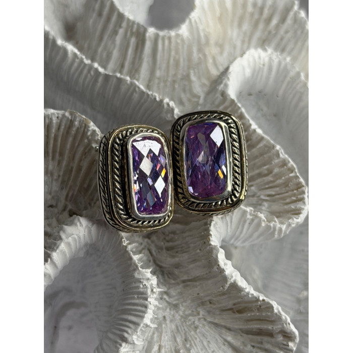925 Sterling Silver Amethyst Clip-On Earrings