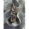 925 Sterling Silver Amethyst Clip-On Earrings