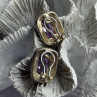 925 Sterling Silver Amethyst Clip-On Earrings