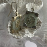 925 Sterling Silver Jade Earrings Length 1.30 Inch