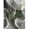 925 Sterling Silver Jade Earrings Length 1.30 inch