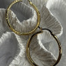 SLC 925 Sterling Silver Gold Plated Hoop Earrings
