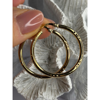 SLC 925 Sterling Silver Gold Plated Hoop Earrings