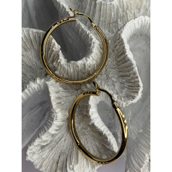SLC 925 Sterling Silver Gold Plated Hoop Earrings