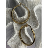 SLC 925 Sterling Silver Gold Plated Hoop Earrings