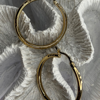 SLC 925 Sterling Silver Gold Plated Hoop Earrings