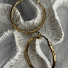 SLC 925 Sterling Silver Gold Plated Hoop Earrings