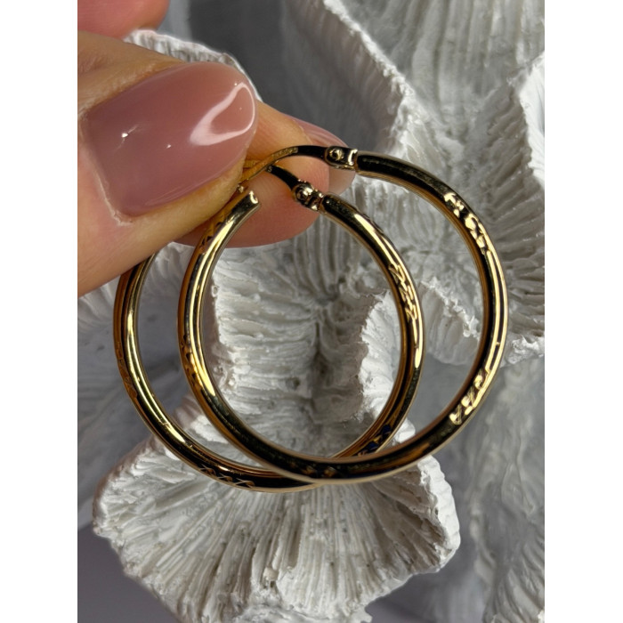 SLC 925 Sterling Silver Gold Plated Hoop Earrings