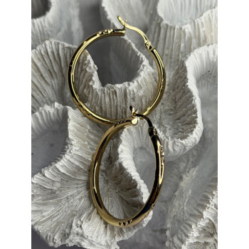SLC 925 Sterling Silver Gold Plated Hoop Earrings
