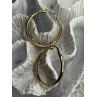 SLC 925 Sterling Silver Gold Plated Hoop Earrings