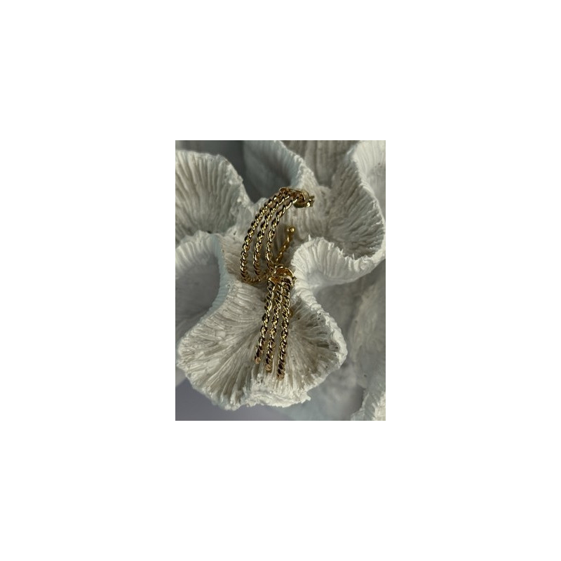 Gold Plated Earrings Length 1 Inch