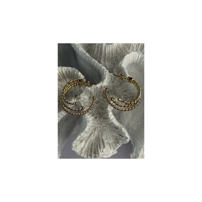 Gold Plated Earrings Length 1 Inch