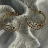 Gold Plated Earrings Length 1 Inch