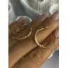 Gold Plated Earrings Length 1 Inch