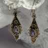 Vintage 925 Sterling Silver Amethyst Earrings