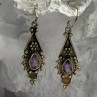 Vintage 925 Sterling Silver Amethyst Earrings