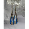 Native American 925 Sterling Silver Blue Lapis Earrings