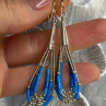 Native American 925 Sterling Silver Blue Lapis Earrings