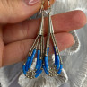 Native American 925 Sterling Silver Blue Lapis Earrings