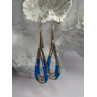 Native American 925 Sterling Silver Blue Lapis Earrings