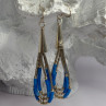 Native American 925 Sterling Silver Blue Lapis Earrings