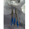 Native American 925 Sterling Silver Blue Lapis Earrings