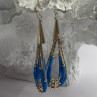 Native American 925 Sterling Silver Blue Lapis Earrings