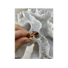 925 Sterling Silver Gold Plated Enamel Leopard Print Ring Size 8