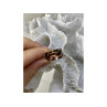 925 Sterling Silver Gold Plated Enamel Leopard Print Ring Size 8