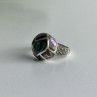 925 Sterling Silver Haliotis & Marcasites Ring Size 8.5