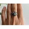 925 Sterling Silver Haliotis & Marcasites Ring Size 8.5