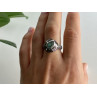 925 Sterling Silver Haliotis & Marcasites Ring Size 8.5