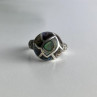 925 Sterling Silver Haliotis & Marcasites Ring Size 8.5